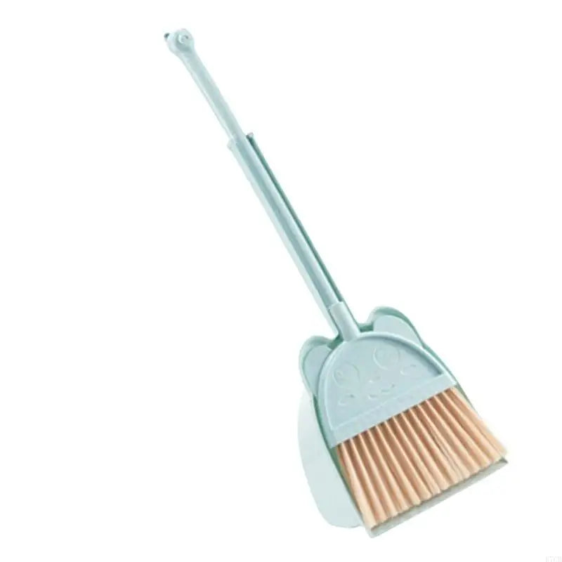 Broom and Dustpan Cleaning Tool Set for Children Pretend Play Household Work for Home Kindergarten Educational Toy E7CB